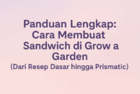 Panduan Lengkap: Cara Membuat Sandwich di Grow a Garden (Dari Resep Dasar hingga Prismatic)