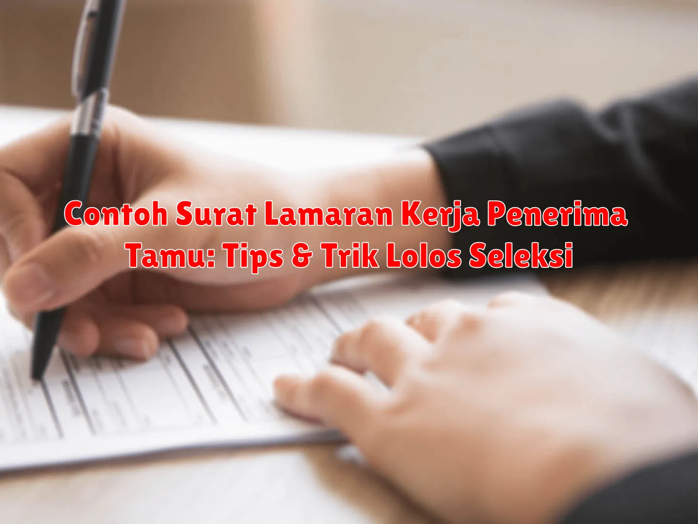 Contoh Surat Lamaran Kerja Penerima Tamu: Tips & Trik Lolos Seleksi