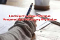 Contoh Surat Lamaran Pekerjaan Pengemudi Ojek Online yang Meyakinkan