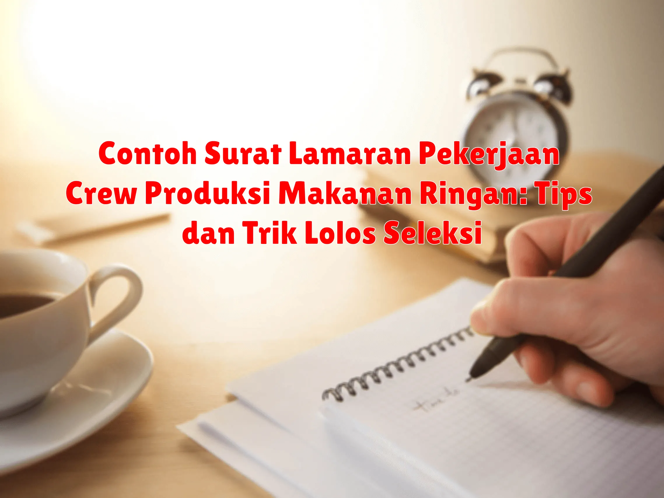 Contoh Surat Lamaran Pekerjaan Crew Produksi Makanan Ringan: Tips dan Trik Lolos Seleksi