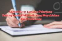 Contoh Surat Lamaran Pekerjaan Tukang Servis Elektronik yang Meyakinkan dan Profesional