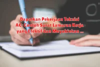 Dapatkan Pekerjaan Teknisi AC: Contoh Surat Lamaran Kerja yang Efektif dan Meyakinkan