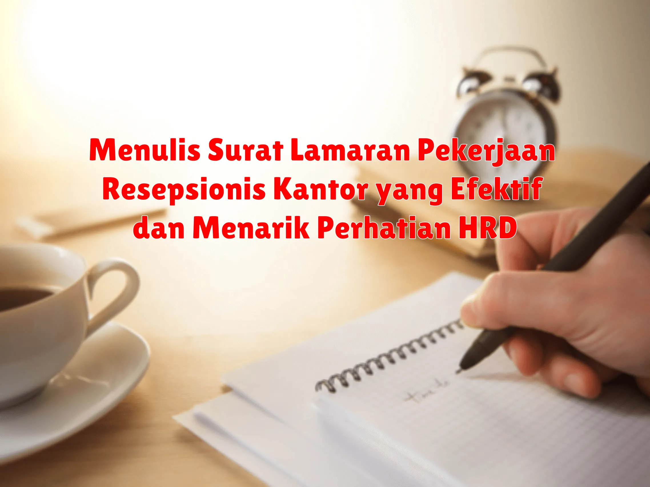 Menulis Surat Lamaran Pekerjaan Resepsionis Kantor yang Efektif dan Menarik Perhatian HRD