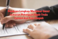 Panduan Lengkap Membuat Surat Lamaran Pekerjaan Sopir Truk: Contoh dan Tips Ampuh