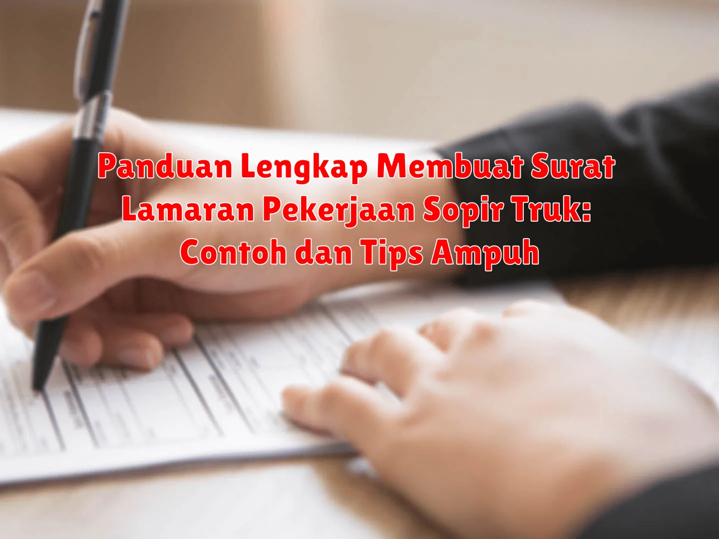 Panduan Lengkap Membuat Surat Lamaran Pekerjaan Sopir Truk: Contoh dan Tips Ampuh